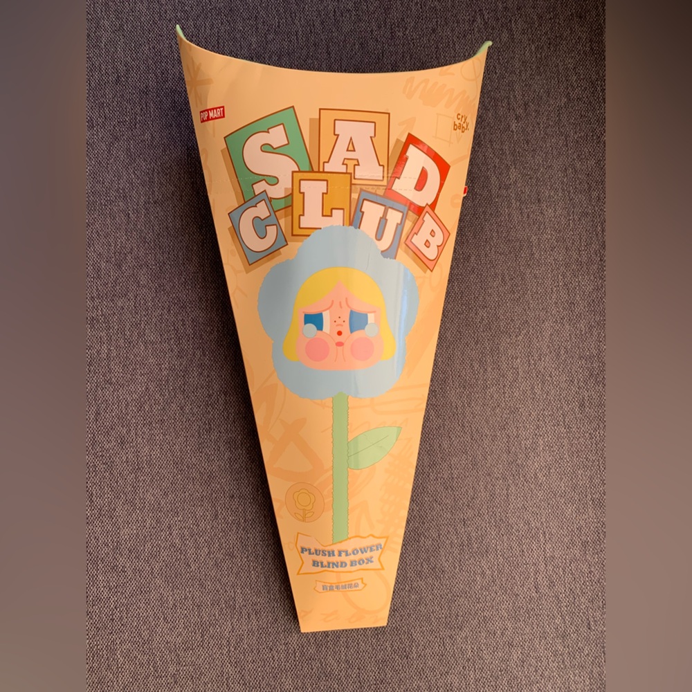 POP MART Authentic Crybaby Sad Club Series - Plush Flower-Sunshine Yellow-NEW!!